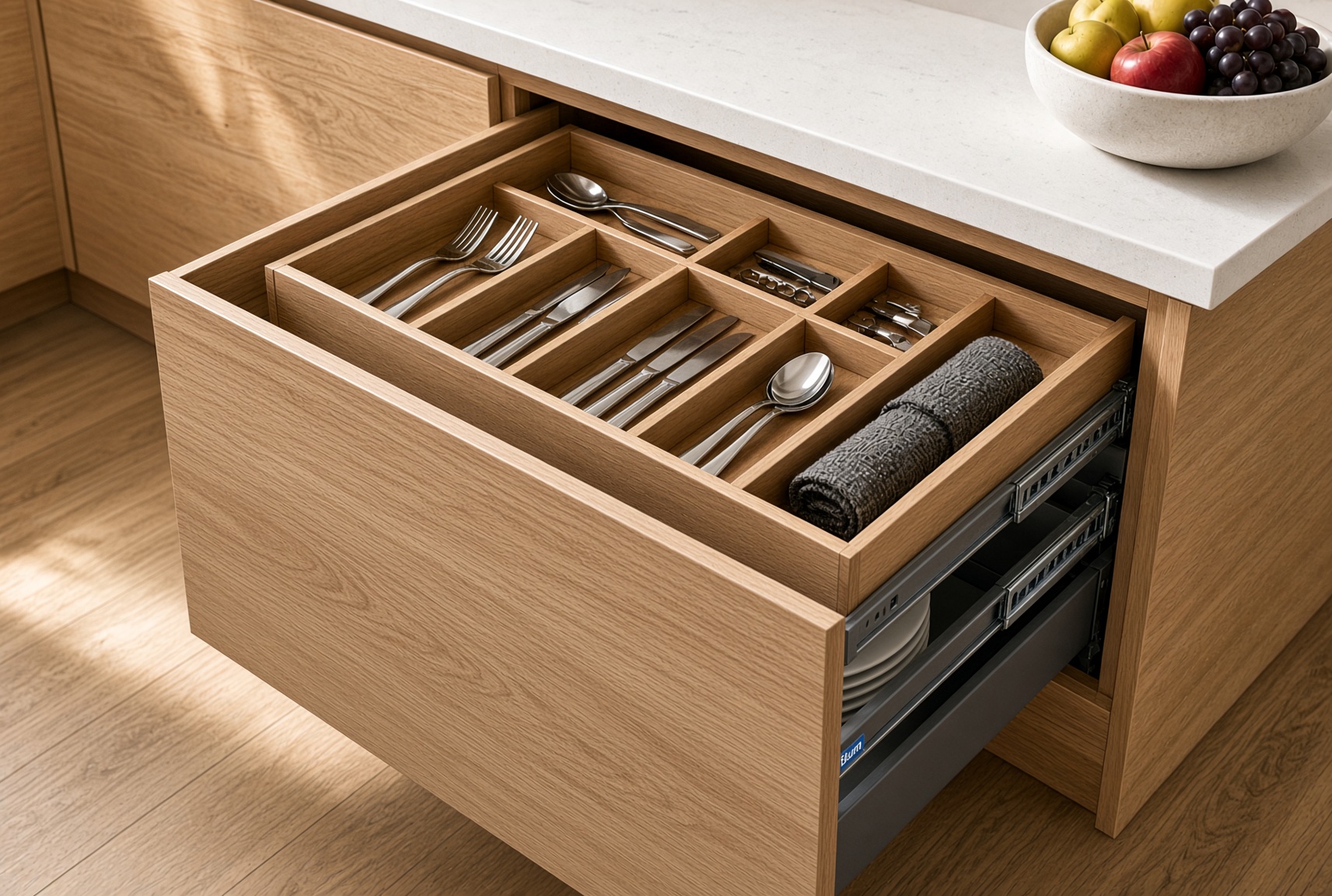 Ottawa Custom Cabinetry An inner drawer in a custom cabinet